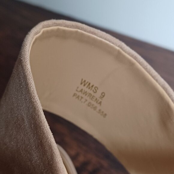 Report Womens Shoes 9 Lawrena Block Heel Faux Suede Tan Classic Feminine - Picture 5 of 10